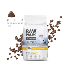 RAW PALEO ULTRA TURKEY PUPPY MEDIUM/LARGE - sucha karma z indykiem dla szczeniąt ras średnich i dużych 2kg